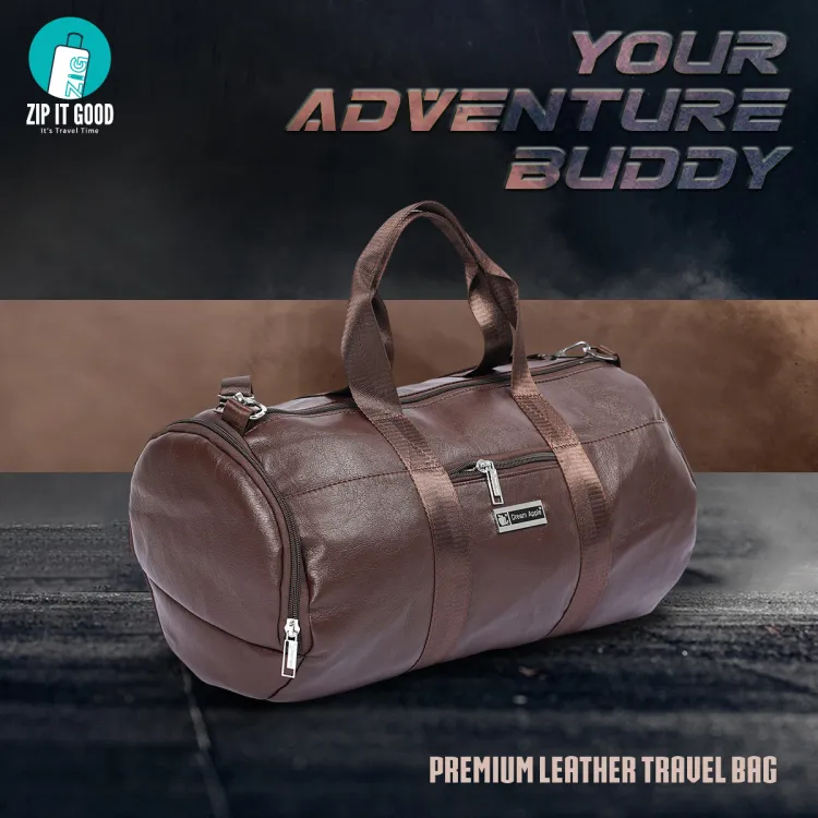 badgeZip It Good Oras Premium Leather Travel Bag - Travel Bag For Men